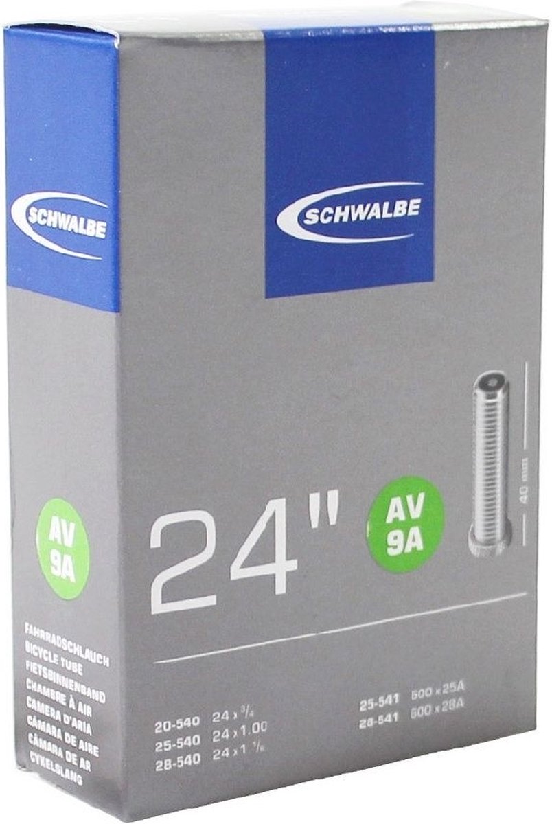 Schwalbe Binnenband 24 X 3/4 / 1 1/8 (20/28-540/541) Av 9a 40 Mm - Zwart