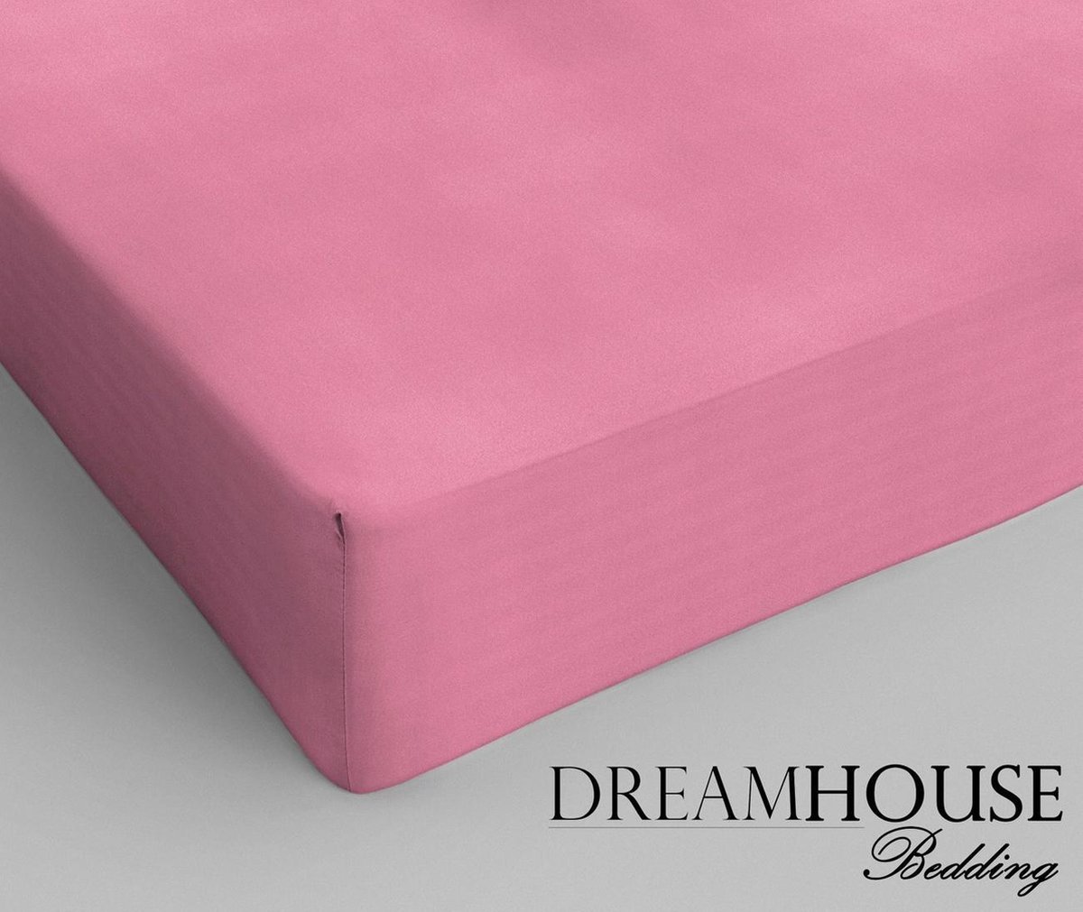 Dreamhouse Katoen Hoeslaken - 100% Katoen - Lits-jumeaux (180x200 Cm) - - Roze