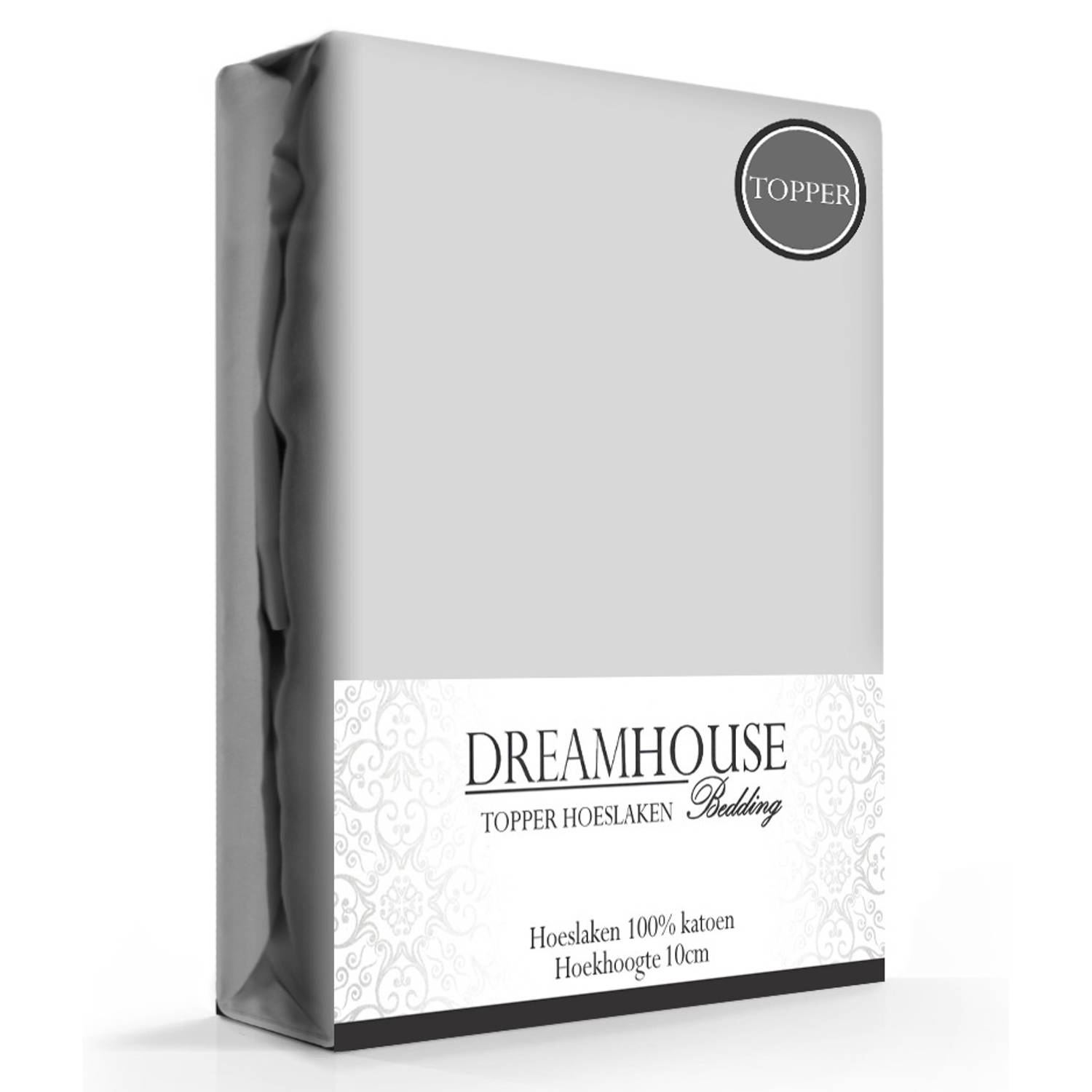 Dreamhouse Topper Hoeslaken Katoen-180 X 220 Cm - Grijs