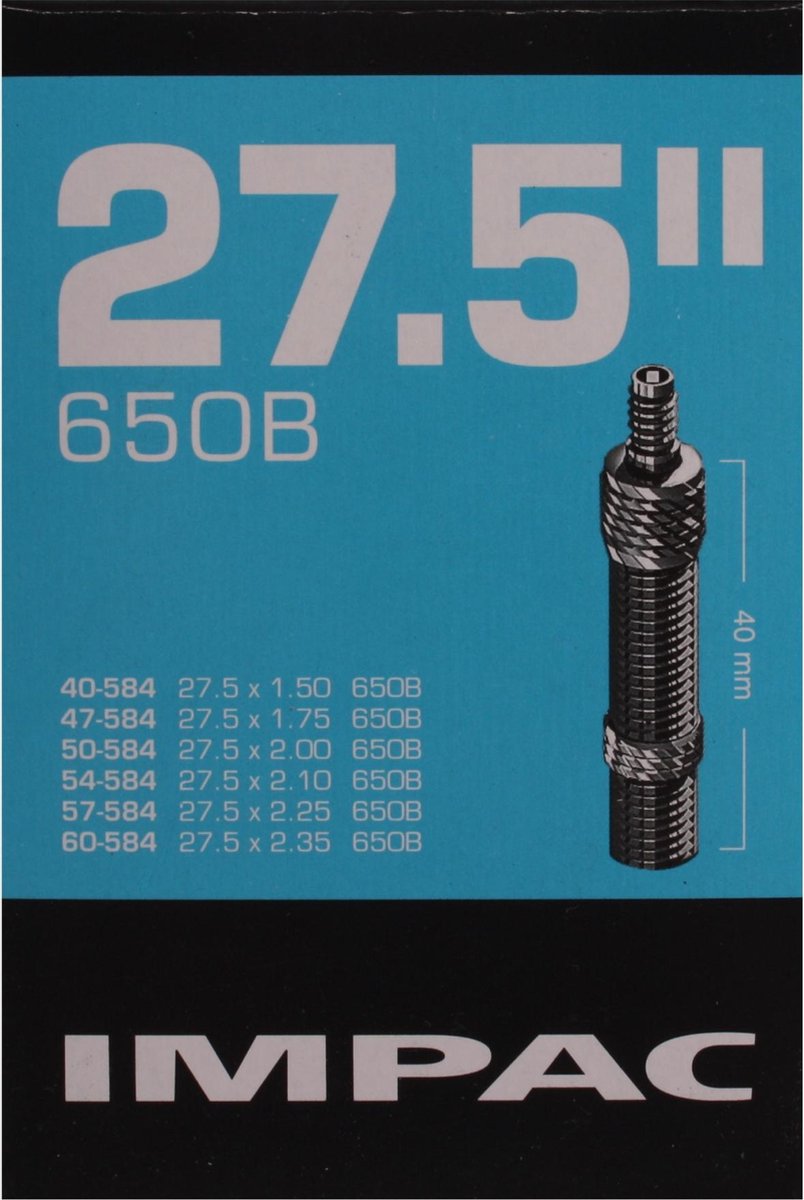 Impac Binnenband 27.5 X 1.50/2.35 (40/60-584) Hv 40mm - Zwart