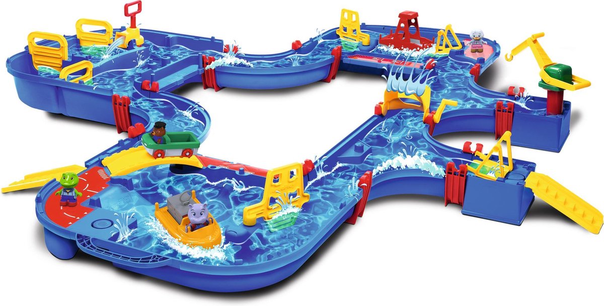 Aquaplay Waterbaan Mega Set - Blauw