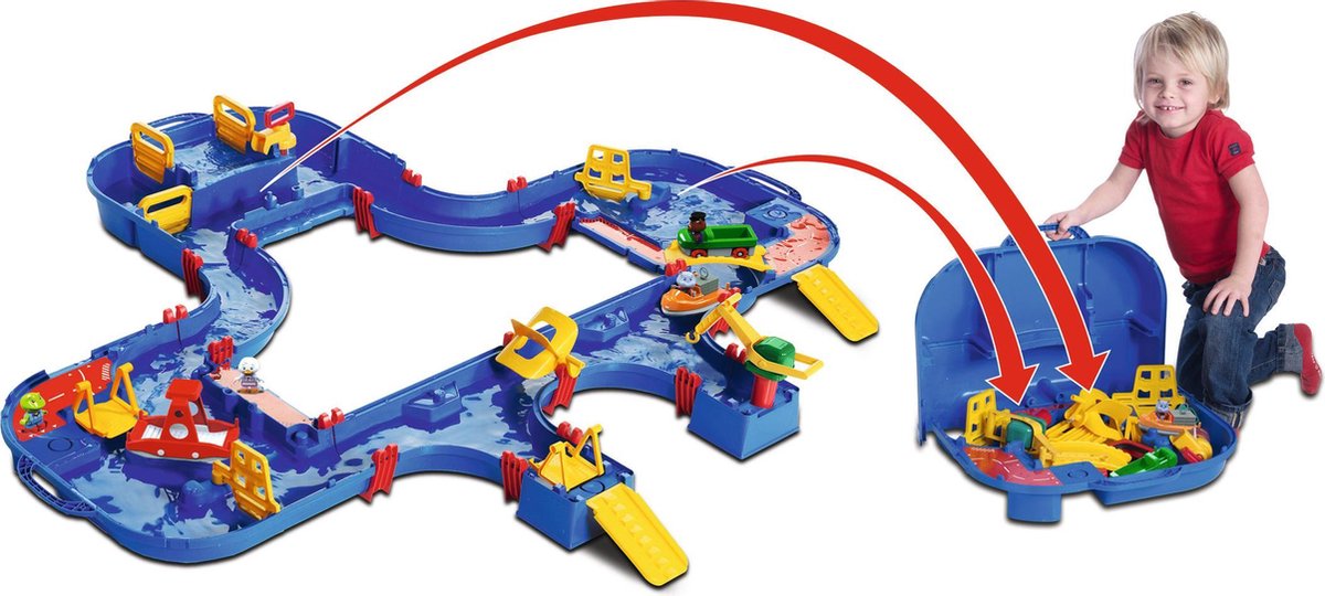 Aquaplay Waterbaan Mega Set - Blauw