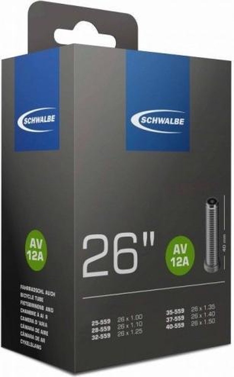 Schwalbe Binnenband 26 X 1.00/1.50 (25/40-559) Av 40 Mm - Zwart