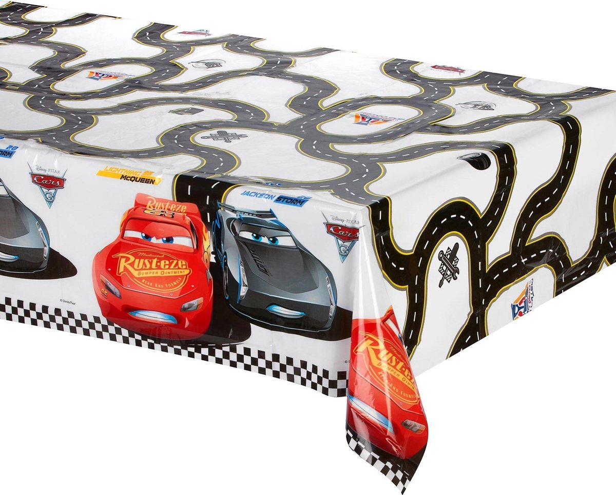 Feestbazaar Disney Cars 3 Plastic Tafelkleed - 120 X 180 Cm