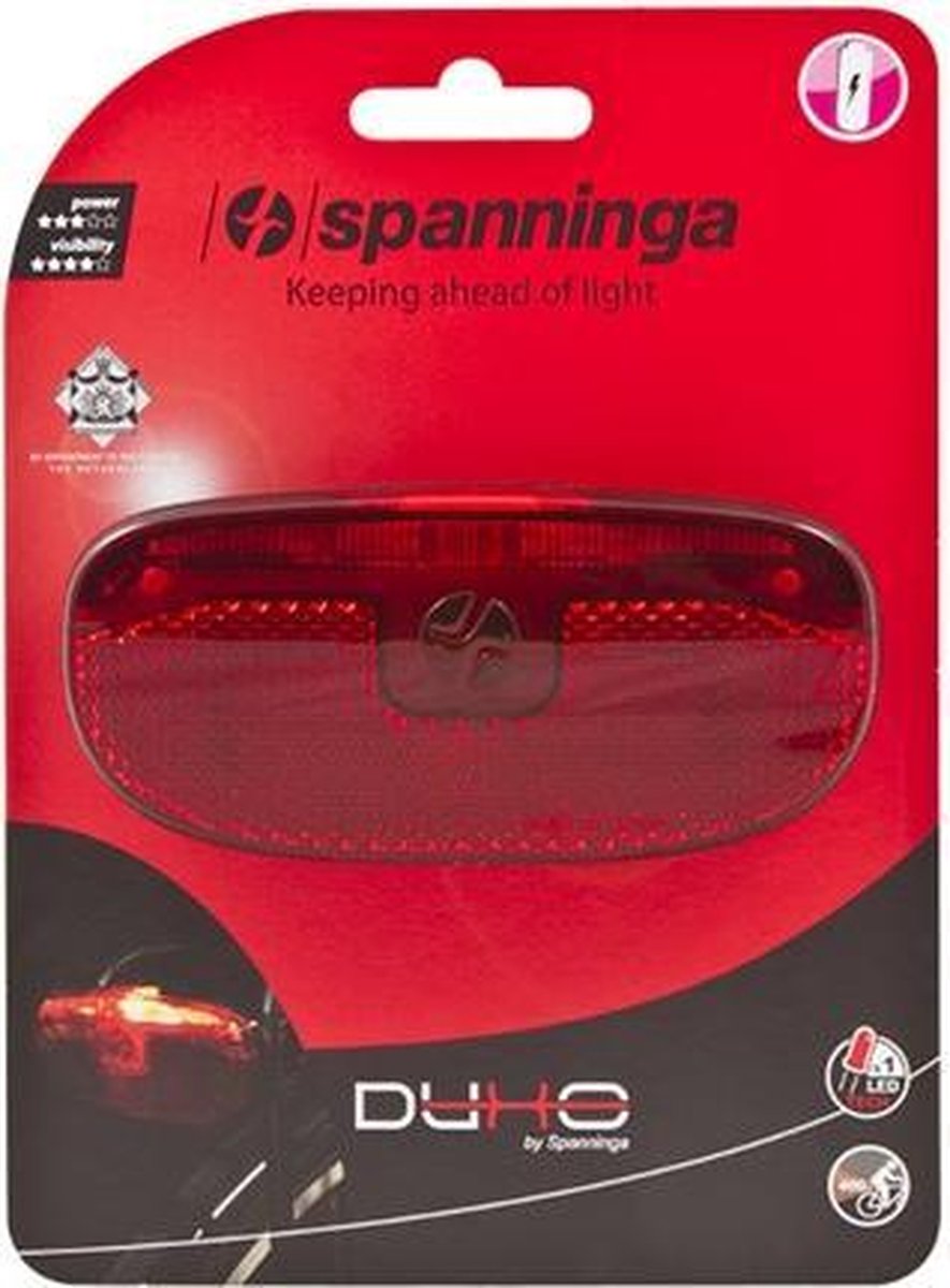 Spanninga Achterlicht Duxo Led Drager Batterijen - Rood
