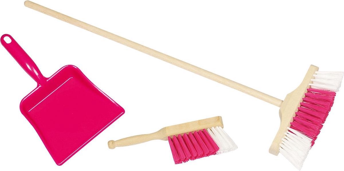 Goki Kinderborstel Met Handveger En Blik - Roze