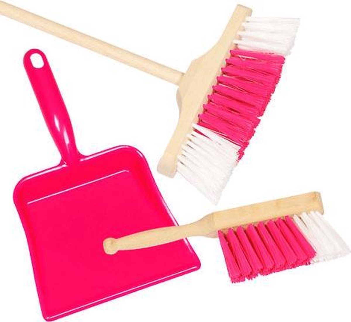 Goki Kinderborstel Met Handveger En Blik - Roze