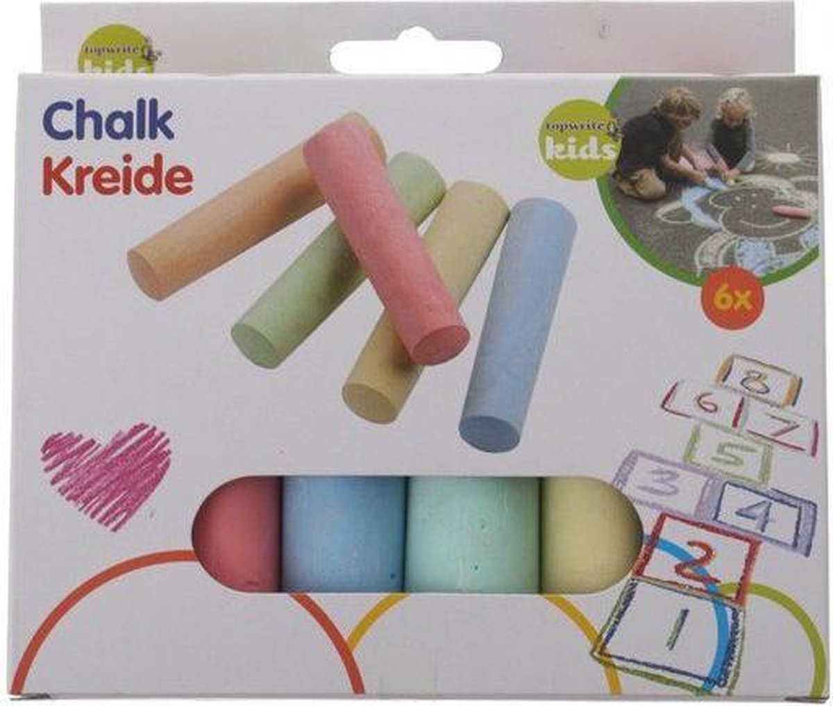 Eddy Toys Stoepkrijt - 6 Stuks