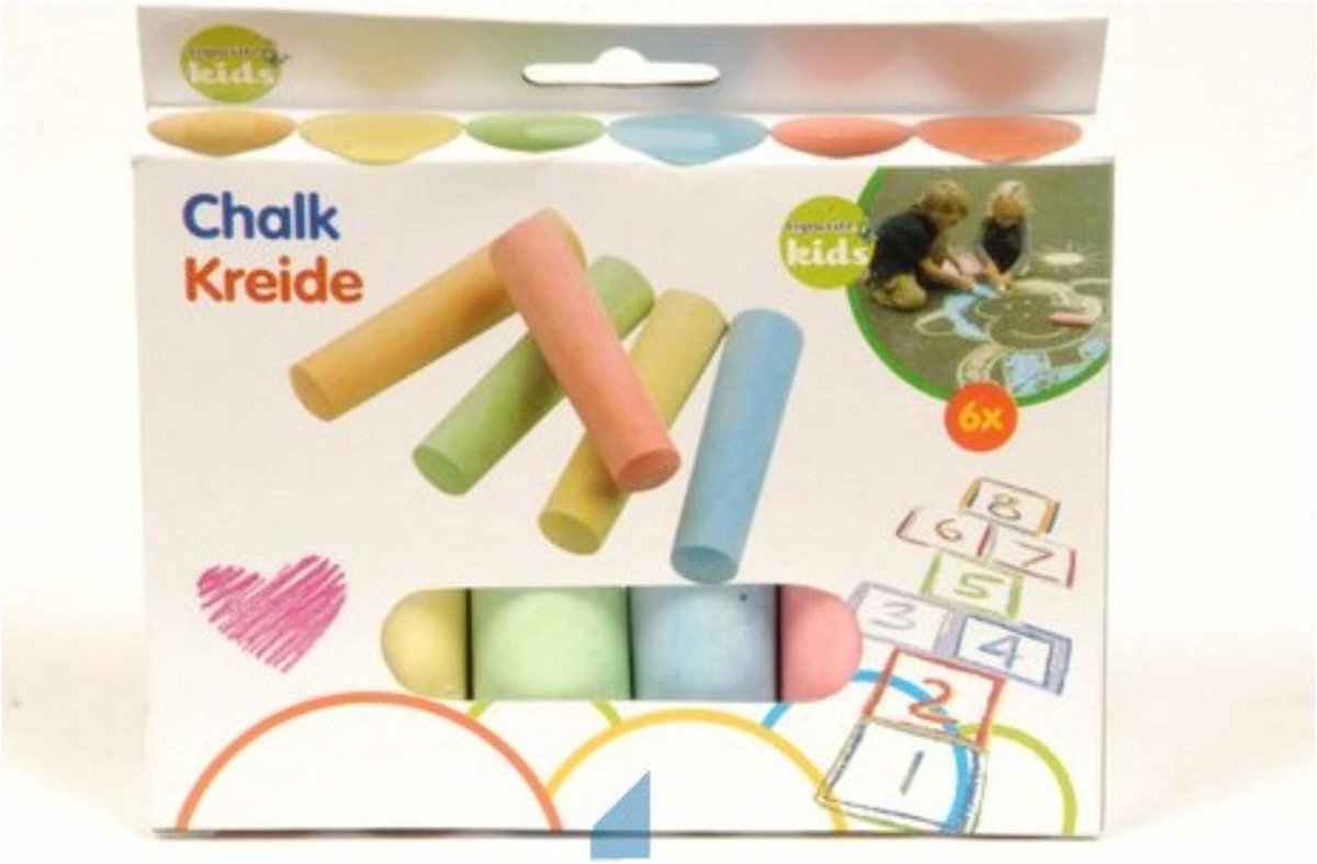Eddy Toys Stoepkrijt - 6 Stuks