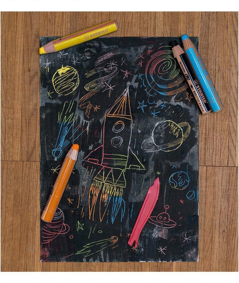 Stabilo Potloden Woody 3 In 1 - 10 Stuks - Potlood