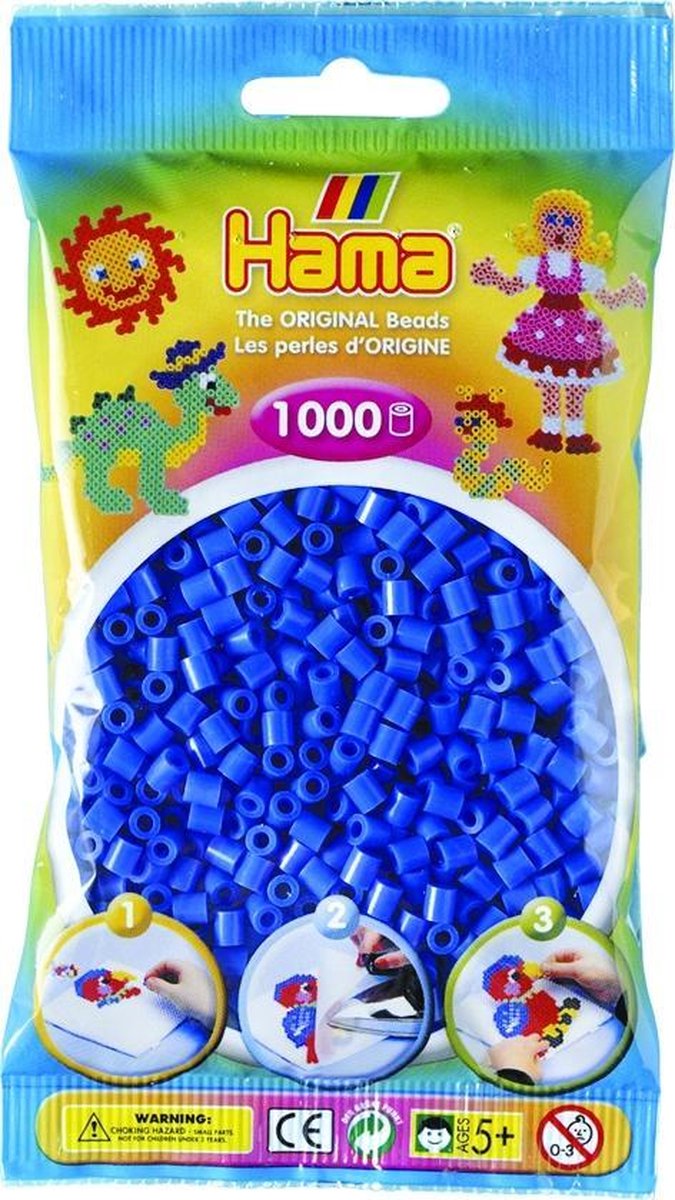 Hama Strijkkralen - Donker - 1000-delig - Blauw