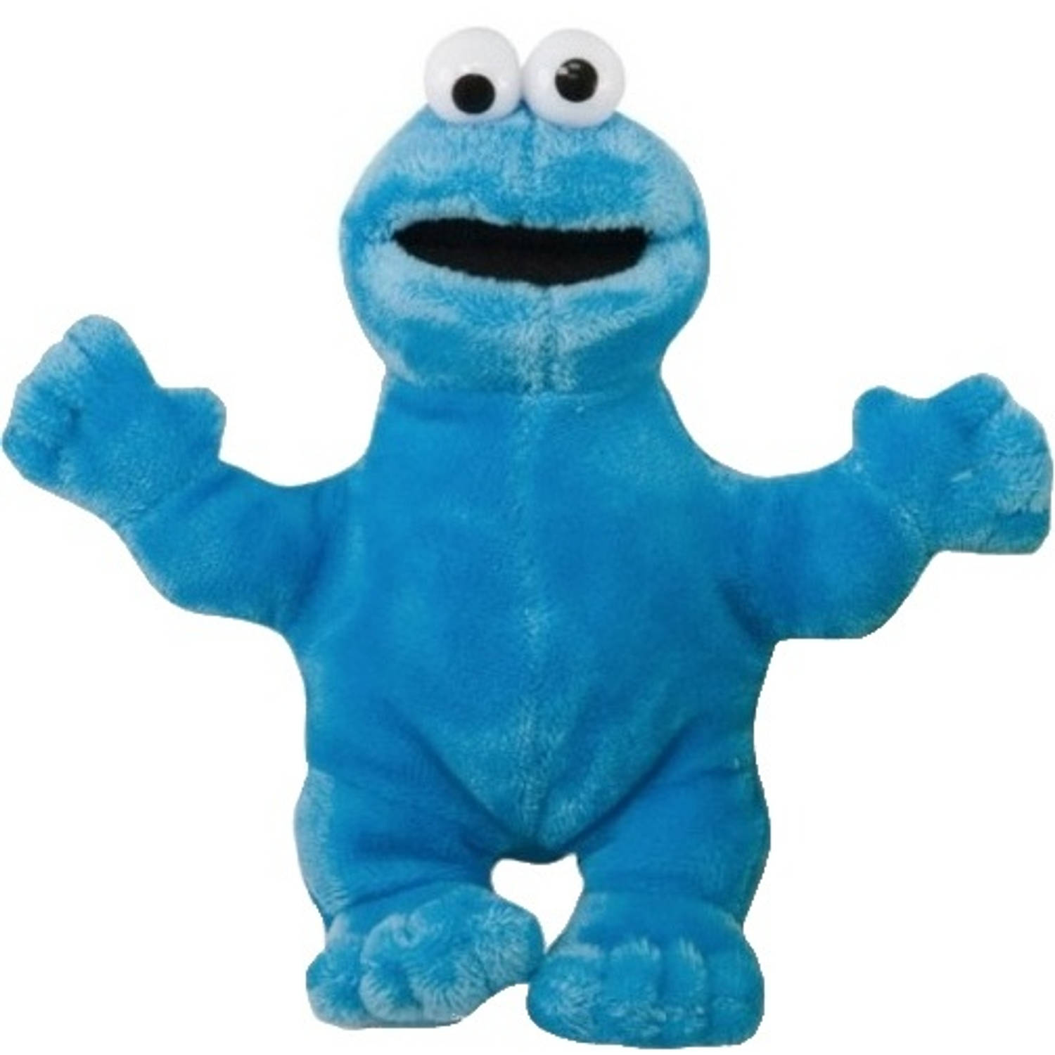 Sesamstraat Pluche Knuffel Koekiemonster 21 Cm - Blauw