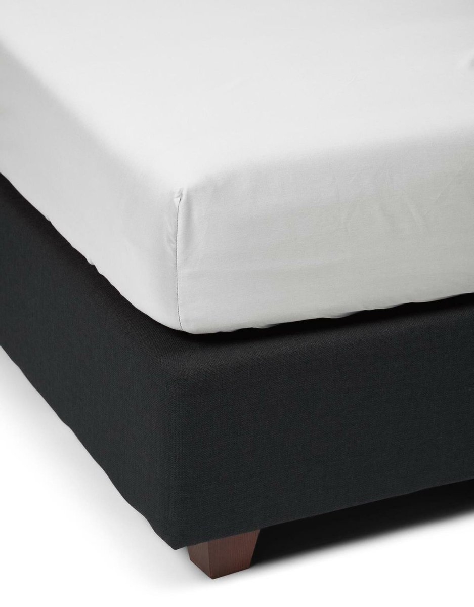 Essenza Satin Hoeslaken - 100% Katoen-satijn - 1-persoons (80x200 Cm) - White - Wit