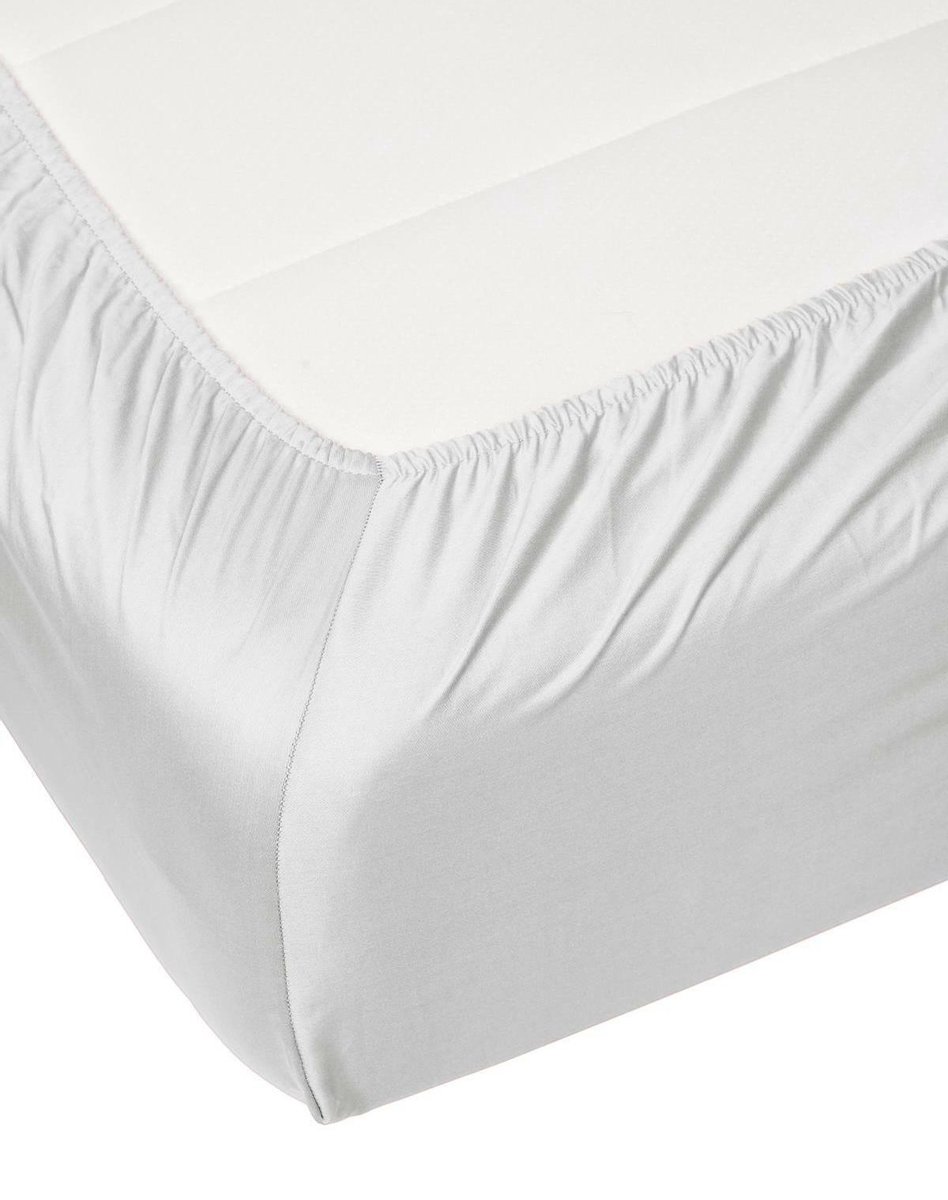 Essenza Satin Hoeslaken - 100% Katoen-satijn - 1-persoons (80x200 Cm) - White - Wit