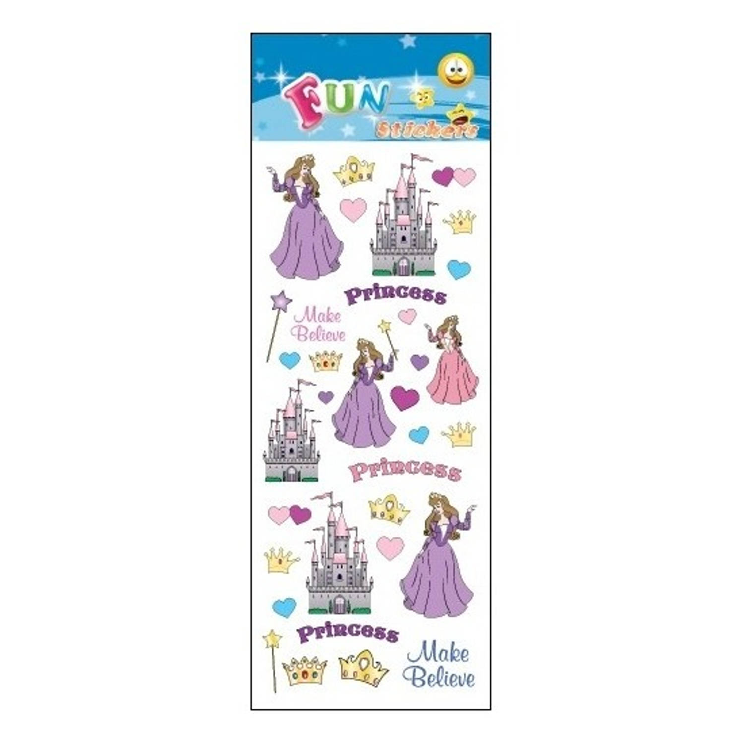 Stickervel Prinses En Kasteel 31 X 11 Cm - Stickers