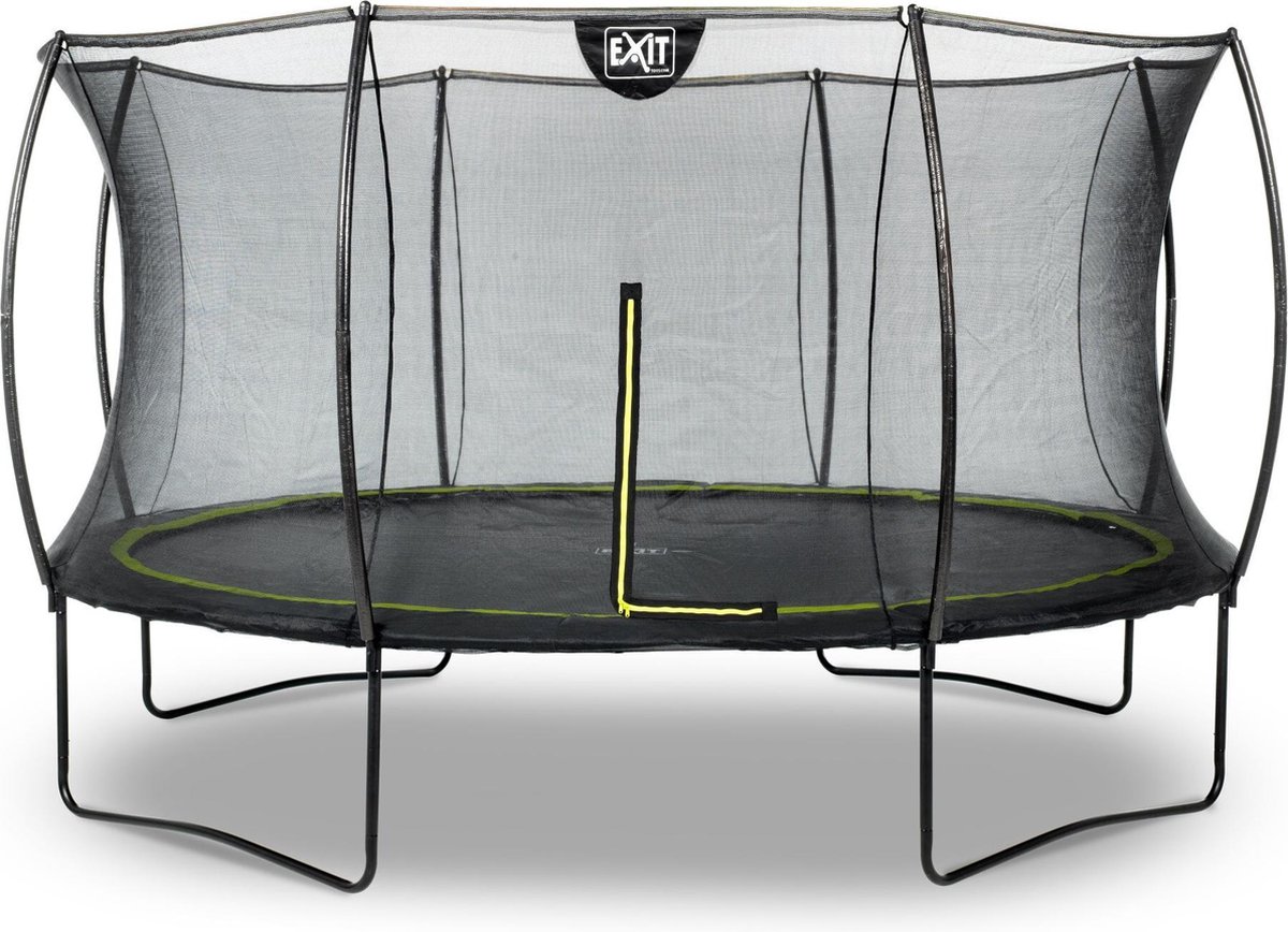 EXIT Toys Silhouette Trampoline Rond Met Veiligheidsnet - 366 Cm - - Zwart