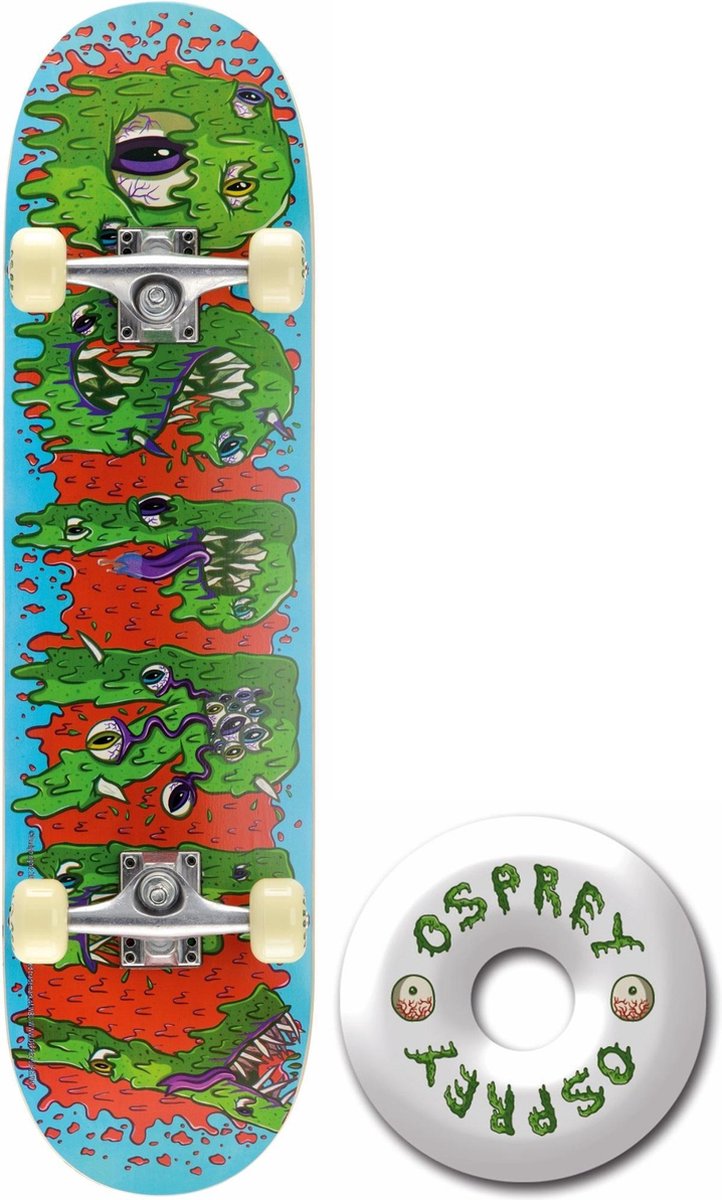 Osprey Skateboard Double Kick Pro: Slime 79 Cm - Blauw