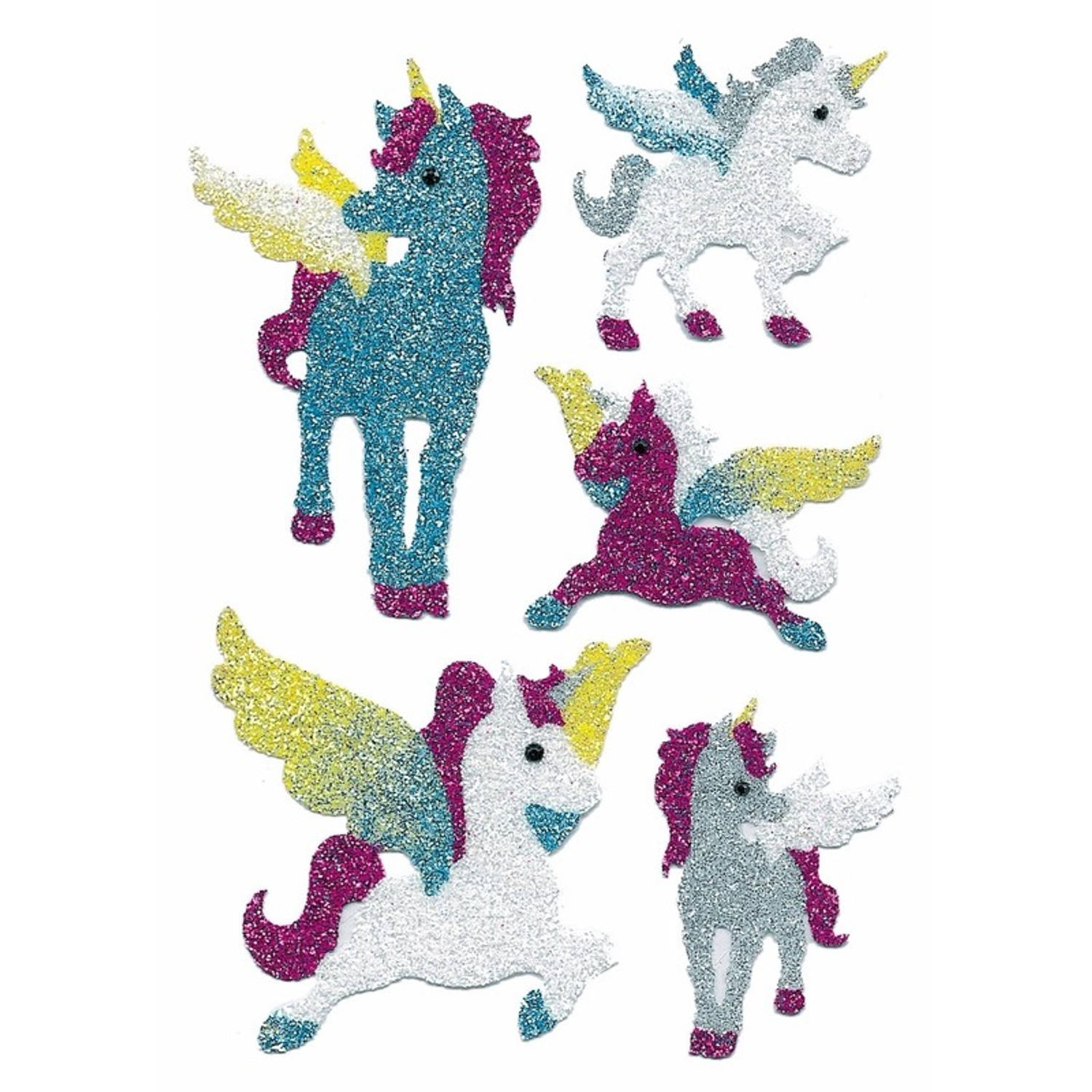 Eenhoorn Glitter Stickers 1 Vel