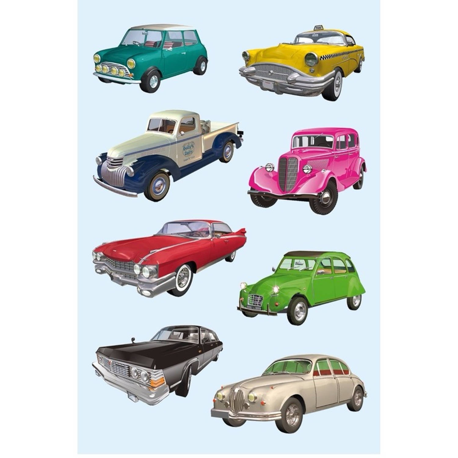 Oldtimers Auto Stickers 3 Vellen