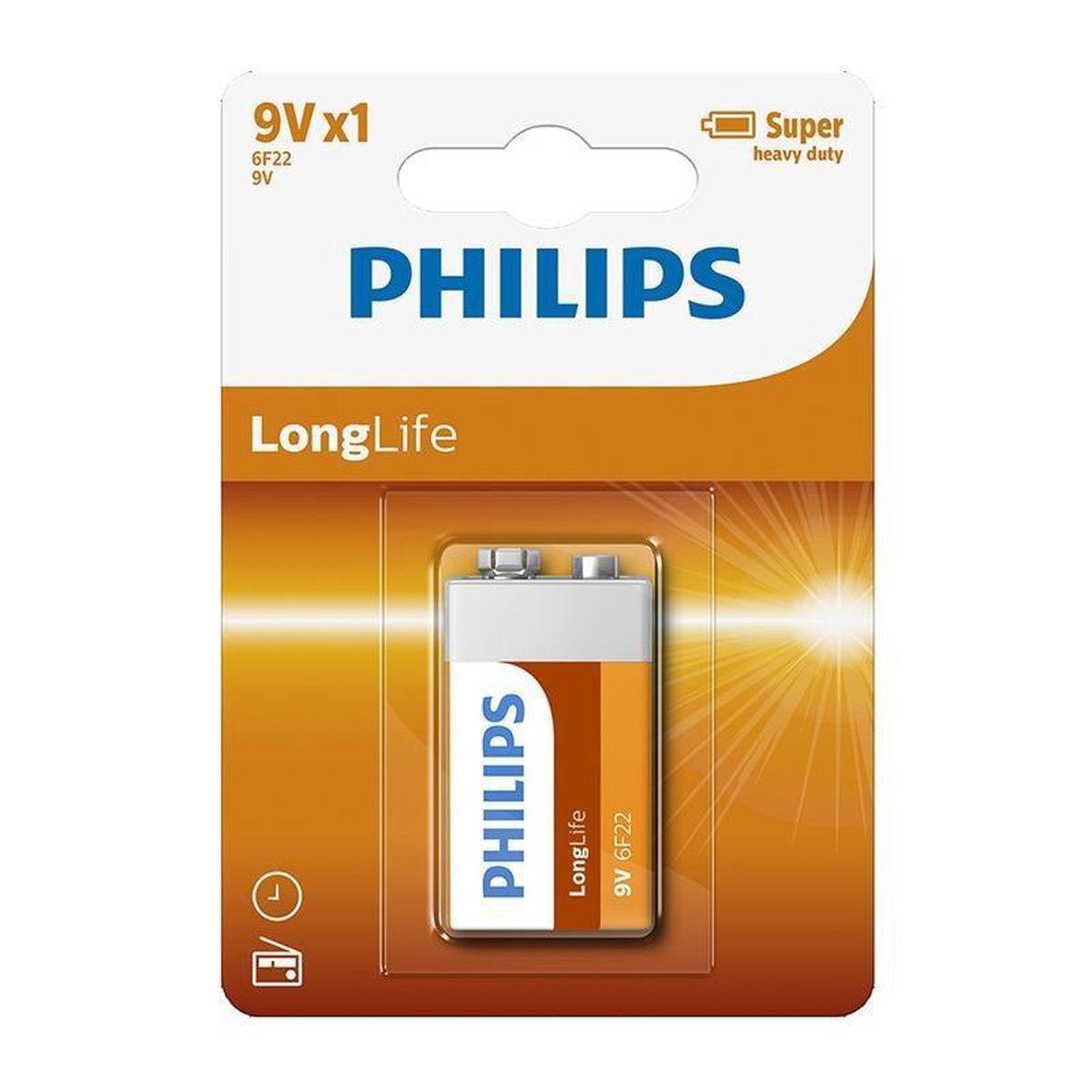 Philips Batterij 6f22 Longlife 9v Per Stuk