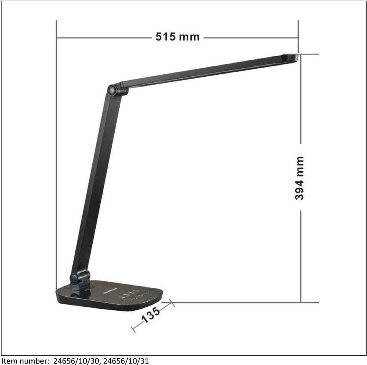 Lucide Vario Led - Bureaulamp - Led Dimb. - 1x8w 2700k - - Wit