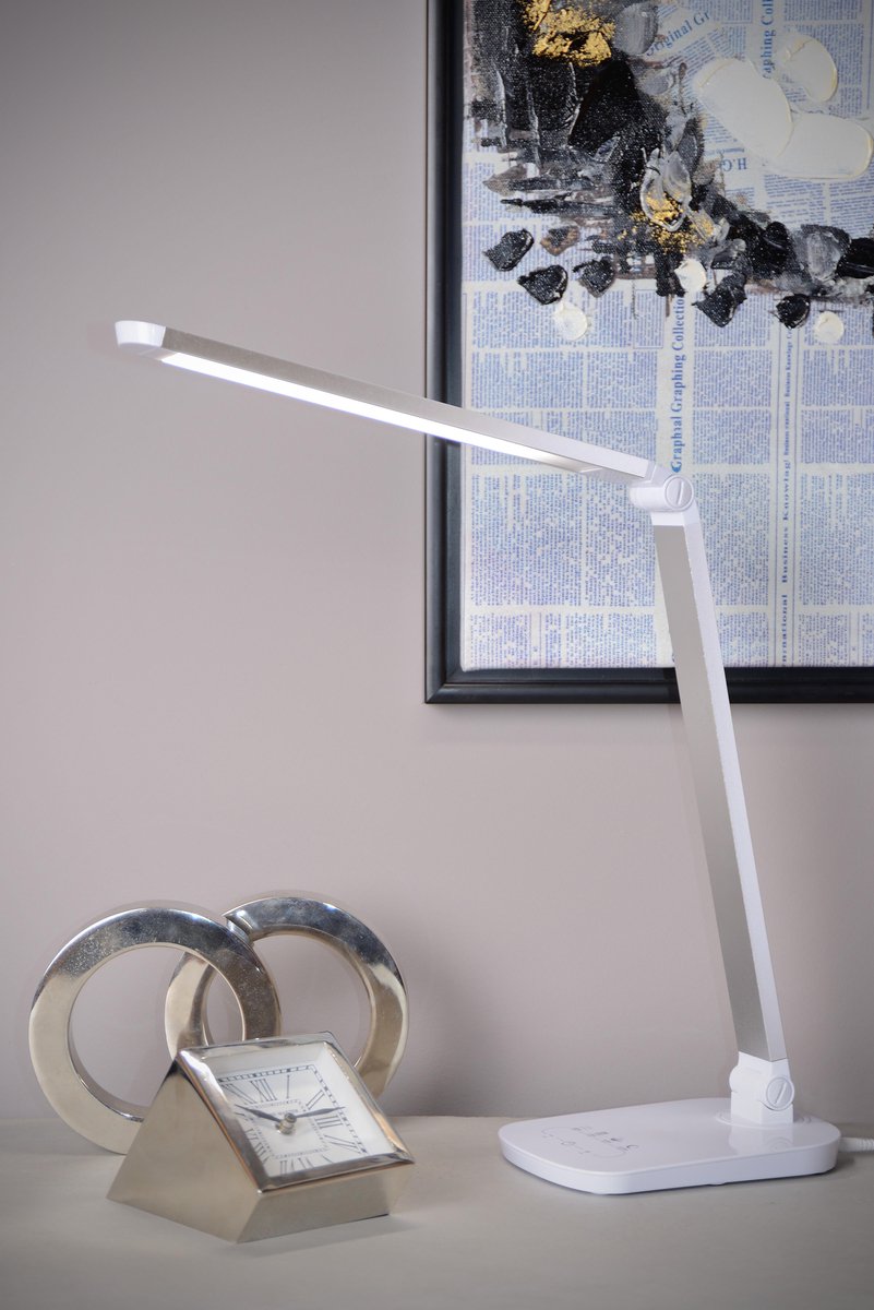 Lucide Vario Led - Bureaulamp - Led Dimb. - 1x8w 2700k - - Wit