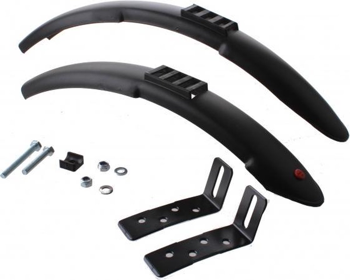Hebie Spatborden Set Kunststof 16 Inch - Zwart