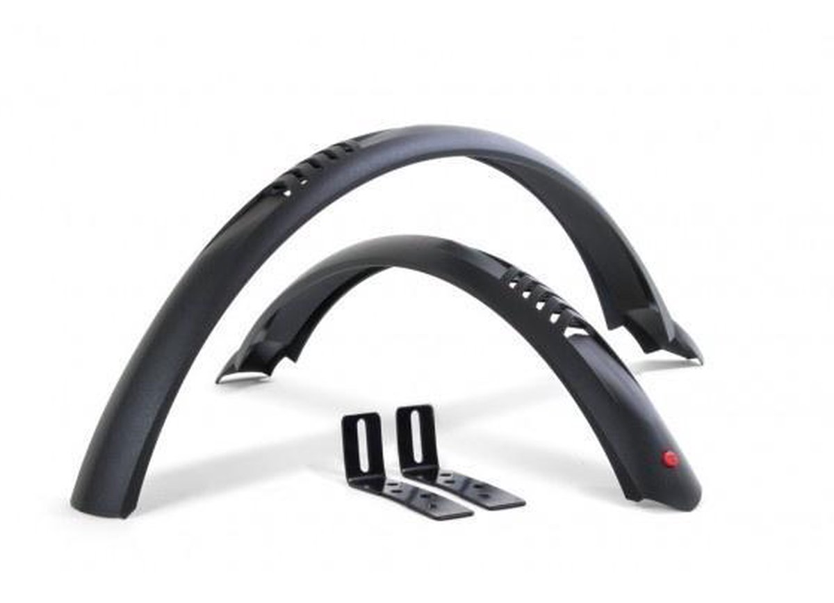 Hebie Spatborden Set Kunststof 16 Inch - Zwart