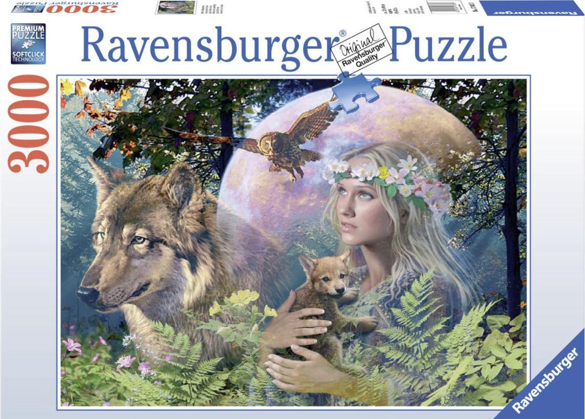 Ravensburger Puzzel Wolven Manenschijn - 3000 Stukjes