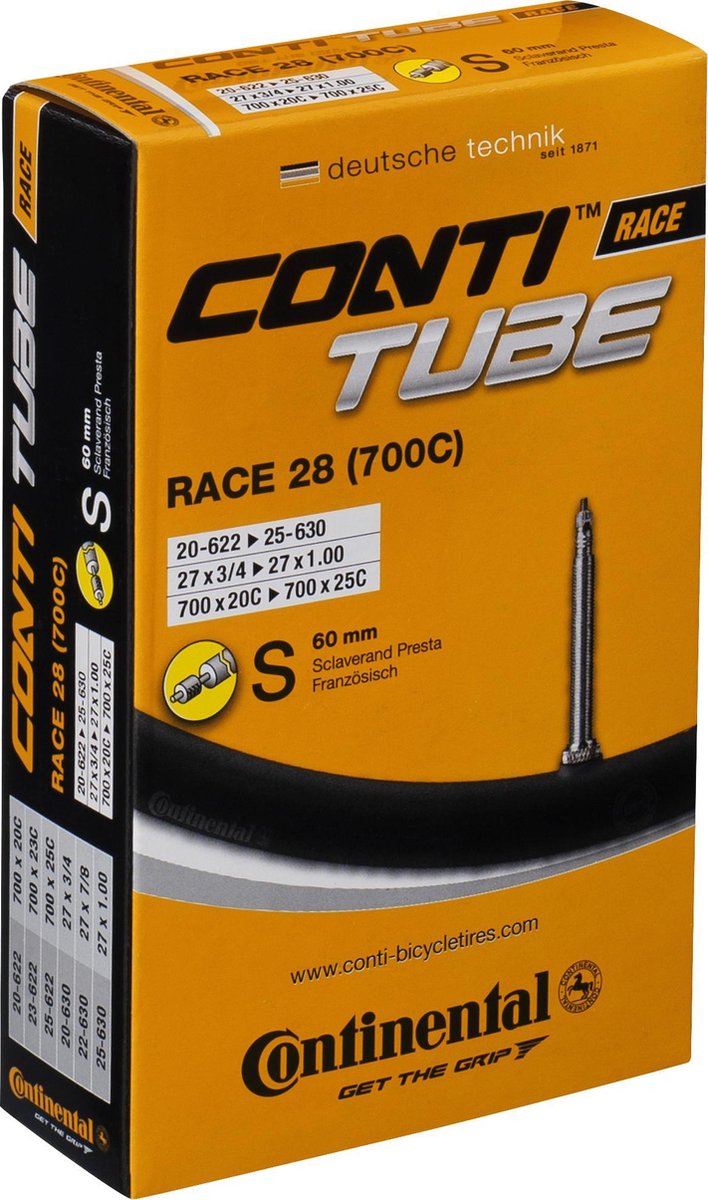 Continental Binnenband Race 28 Inch (20/25-622) Fv 60 Mm - Zwart