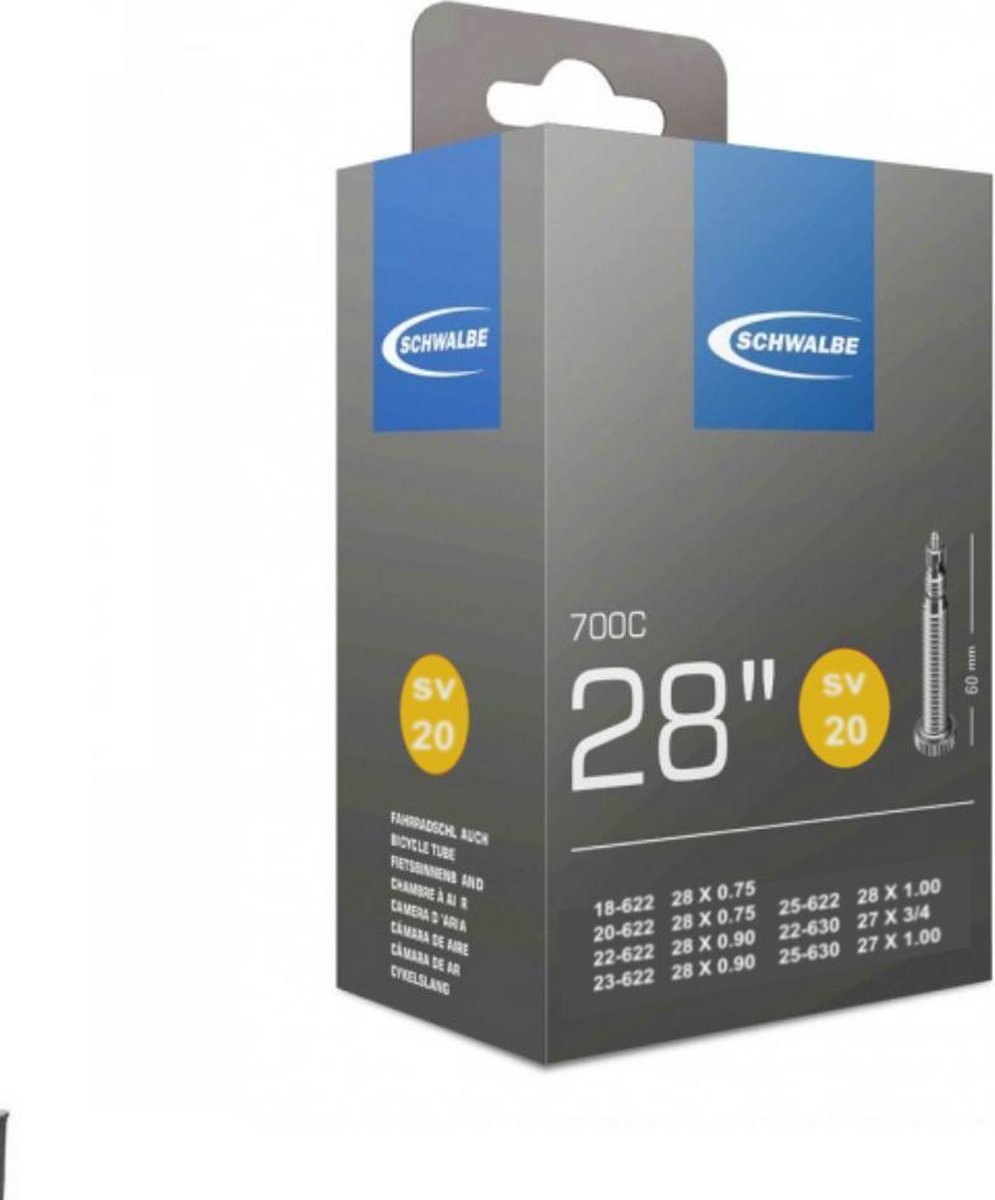 Schwalbe Binnenband 27/28 X 0.75/1.00(18/25-622/630) Fv 60 Mm - Zwart