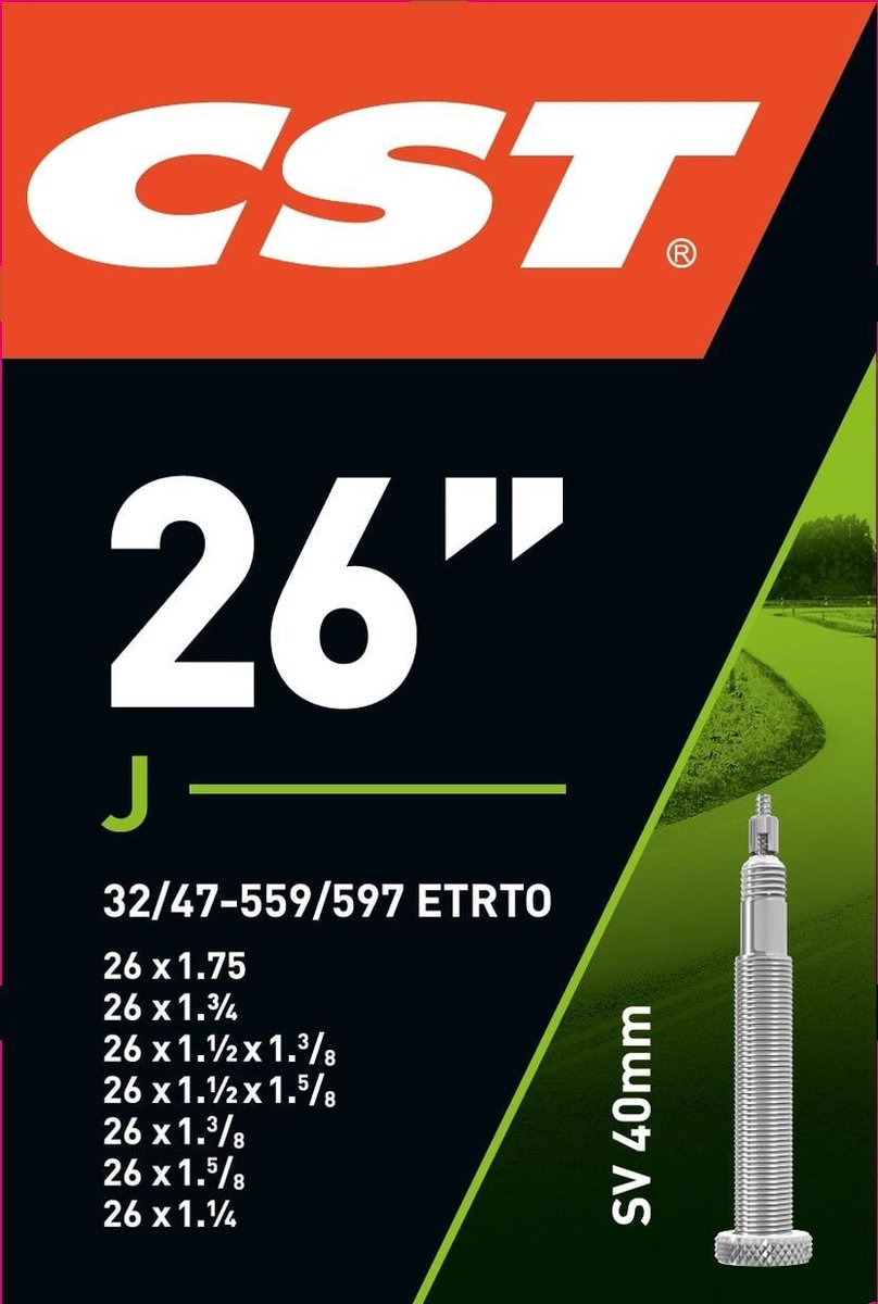 CST Binnenband 26 X 1.50-2.50 (40/62-559) Fv 40 Mm - Zwart