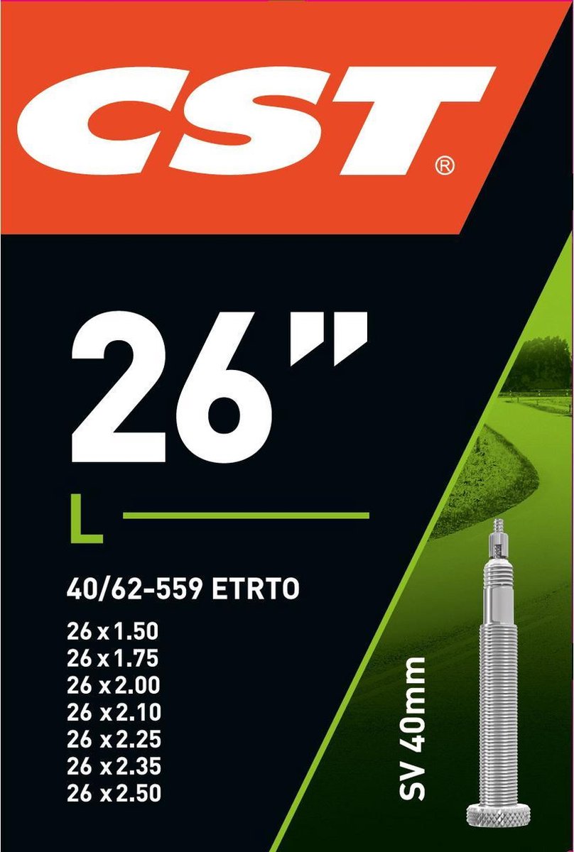 CST Binnenband 26 X 1.50-2.50 (40/62-559) Fv 40 Mm - Zwart