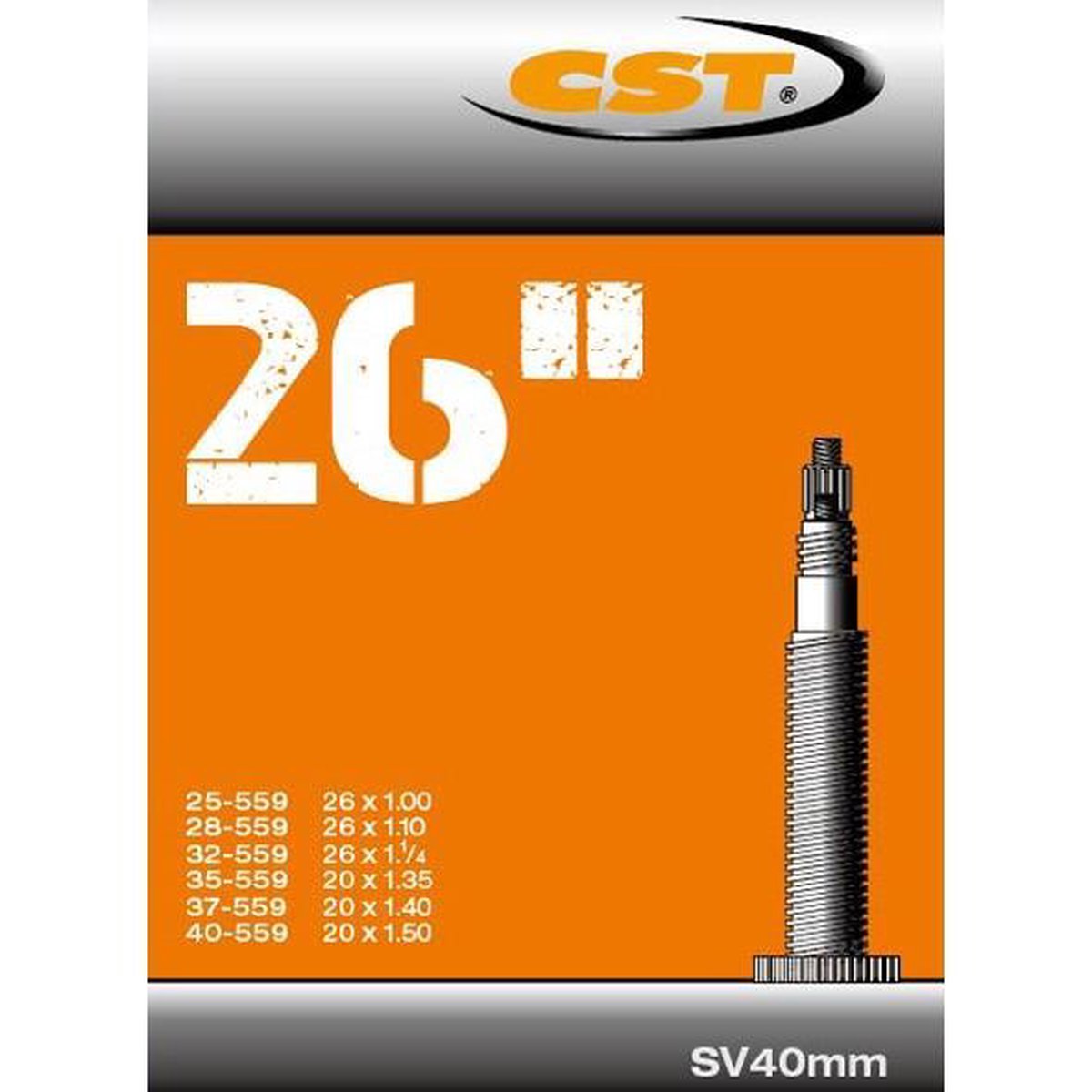 CST Binnenband 26 X 1.50-2.50 (40/62-559) Fv 40 Mm - Zwart