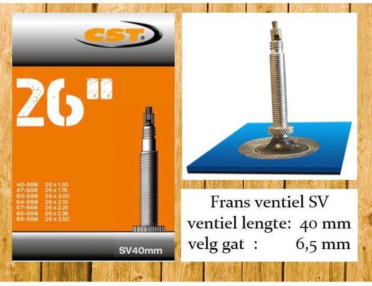CST Binnenband 26 X 1.50-2.50 (40/62-559) Fv 40 Mm - Zwart