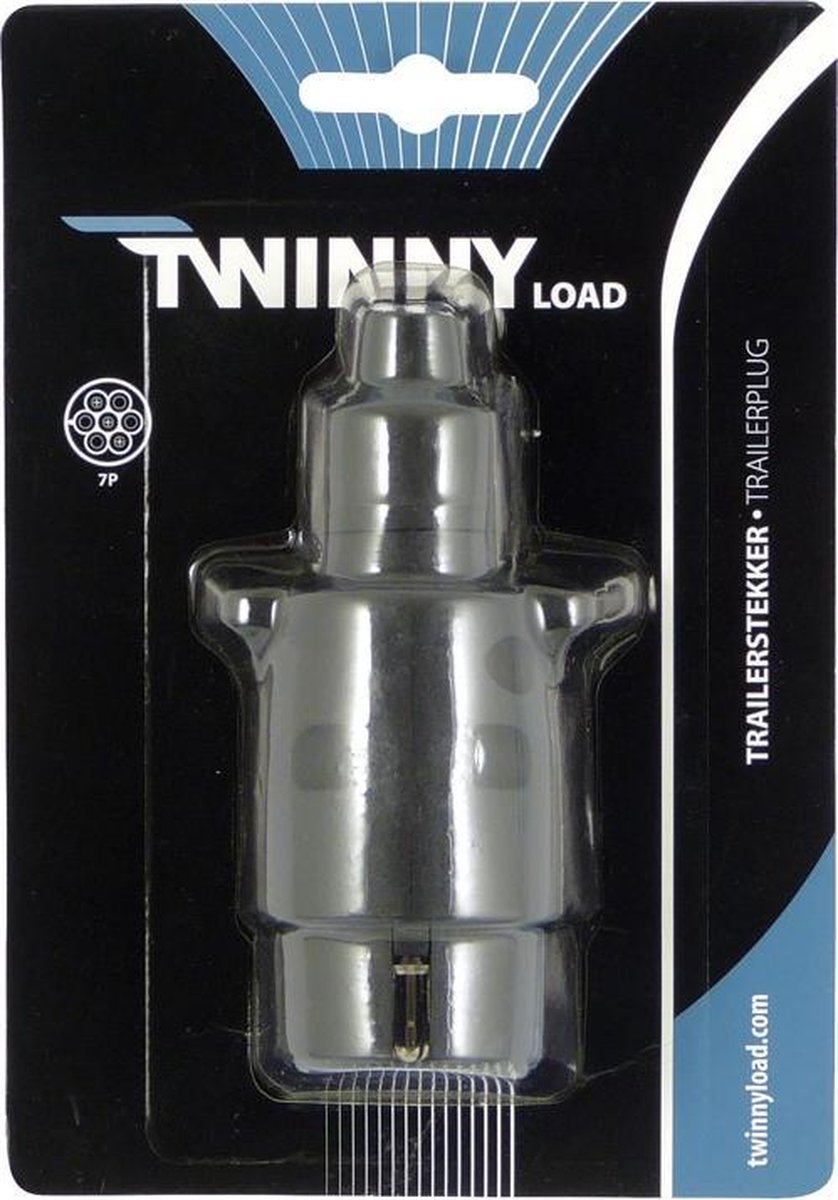 Universeel Twinny Load Trailerstekker 7-polig - Zwart