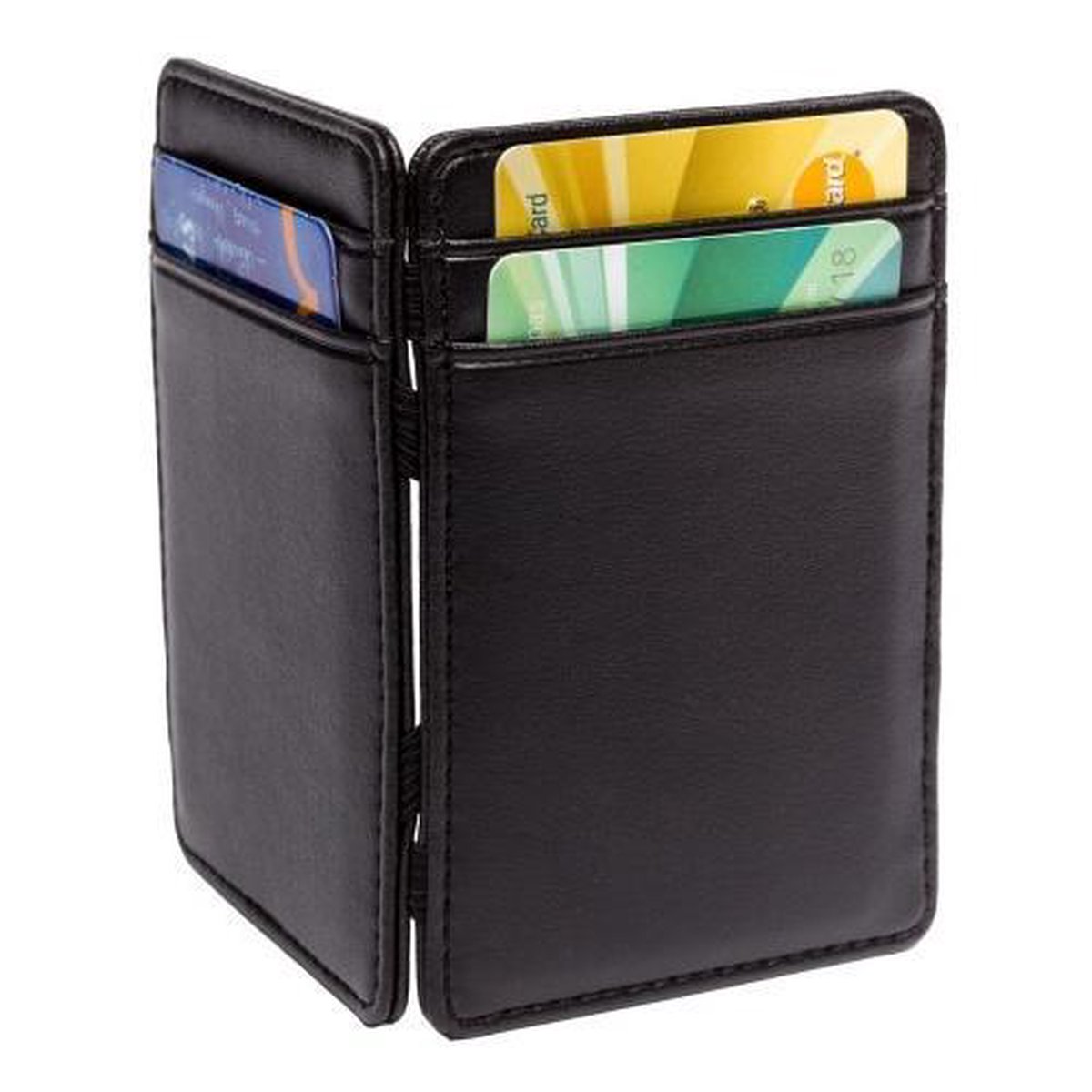 Magic Wallet Geldclip - Heren - Kunstleer - - Zwart