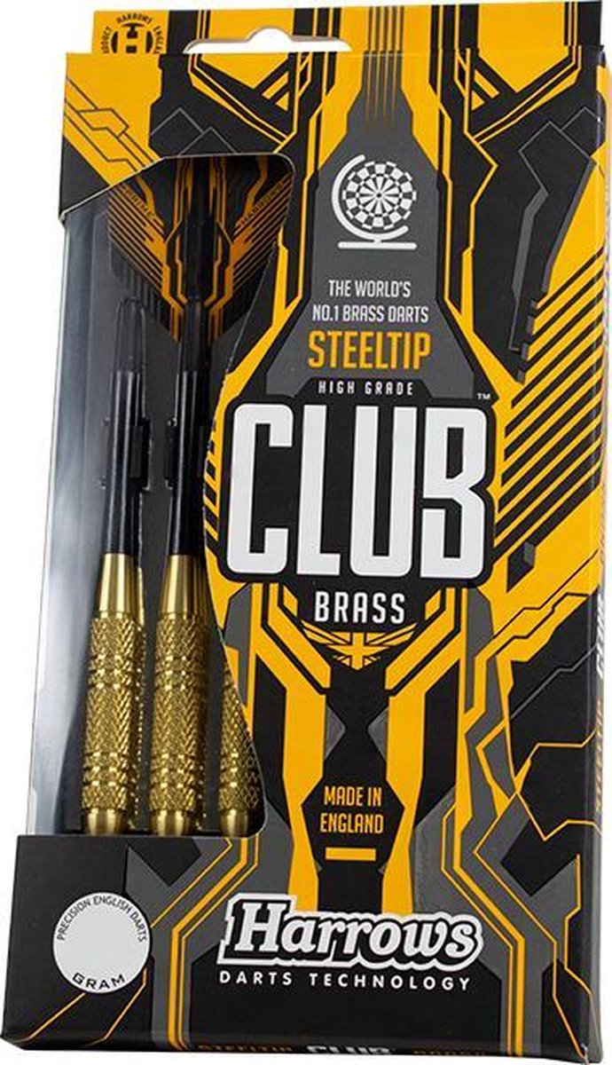 Harrows Darts Harrows Softtip Club Brass Dartpijlen - 19 Gr - Geel