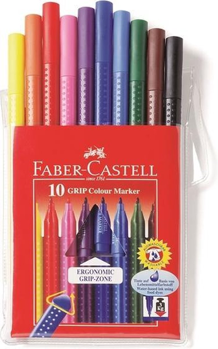 Faber Castell Viltstiften Grip Colour Et - Wit