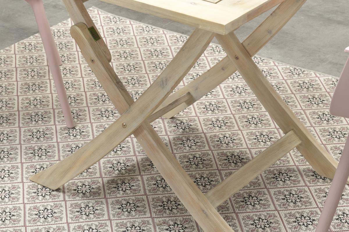 Garden Impressions Kent vouwtafel 80x80xH72 acacia white wash - Bruin