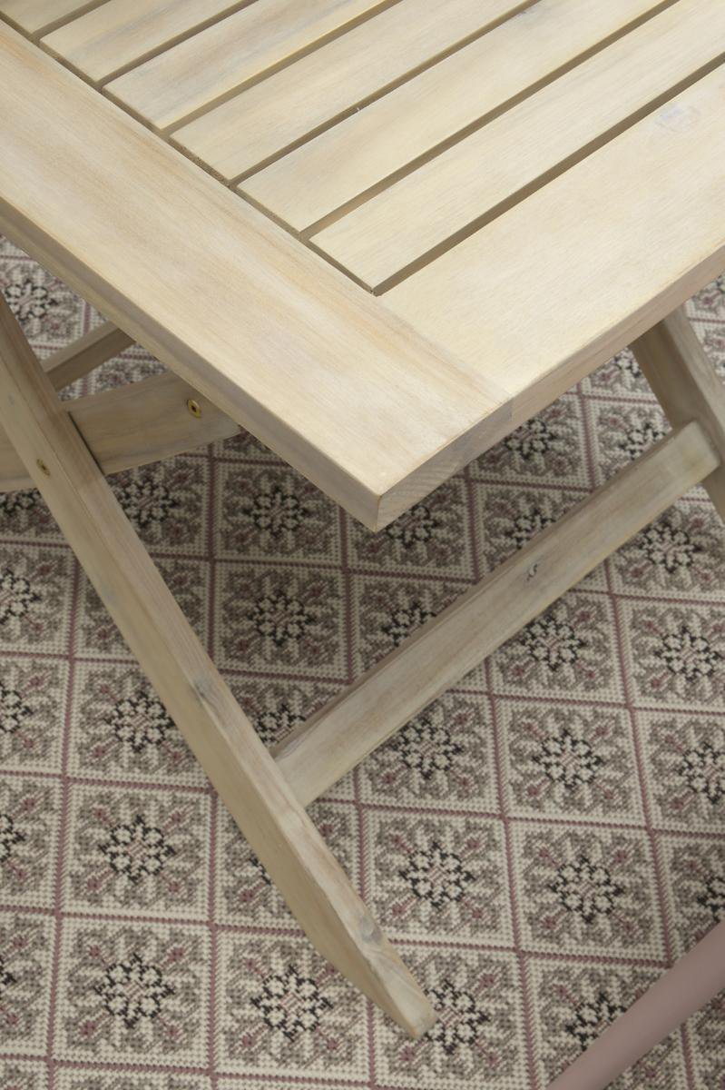 Garden Impressions Kent vouwtafel 80x80xH72 acacia white wash - Bruin