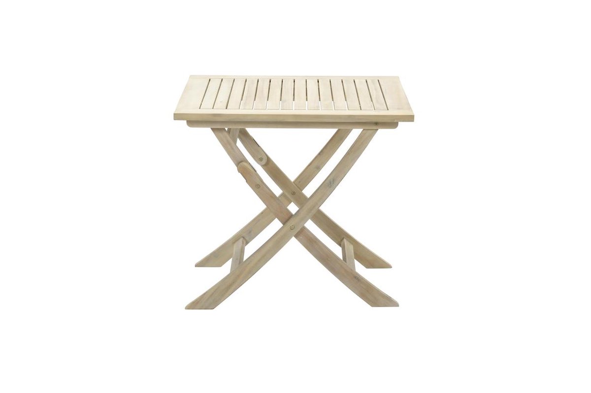 Garden Impressions Kent vouwtafel 80x80xH72 acacia white wash - Bruin
