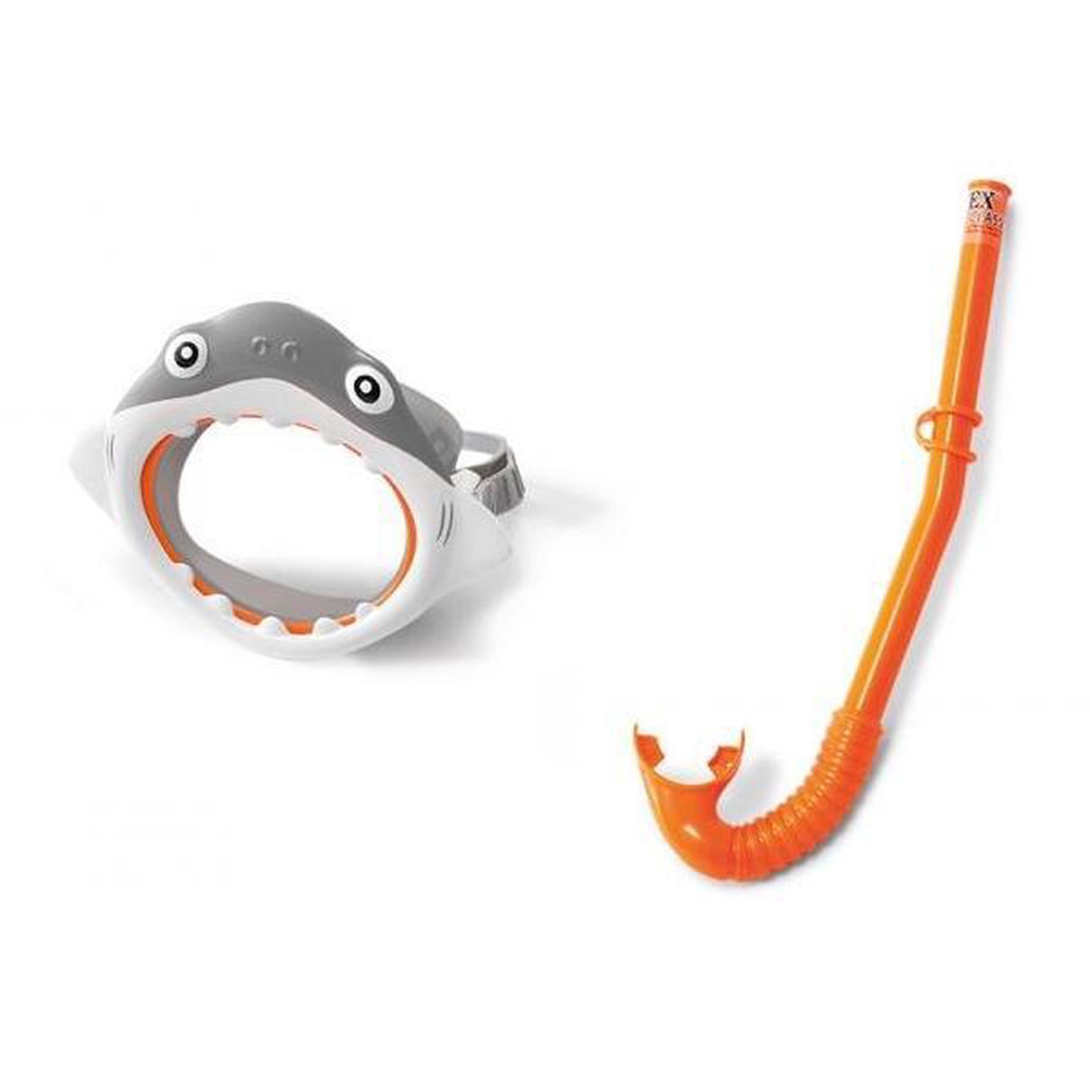 Intex Snorkelset Shark Fun Junior 2-delig/grijs - Oranje