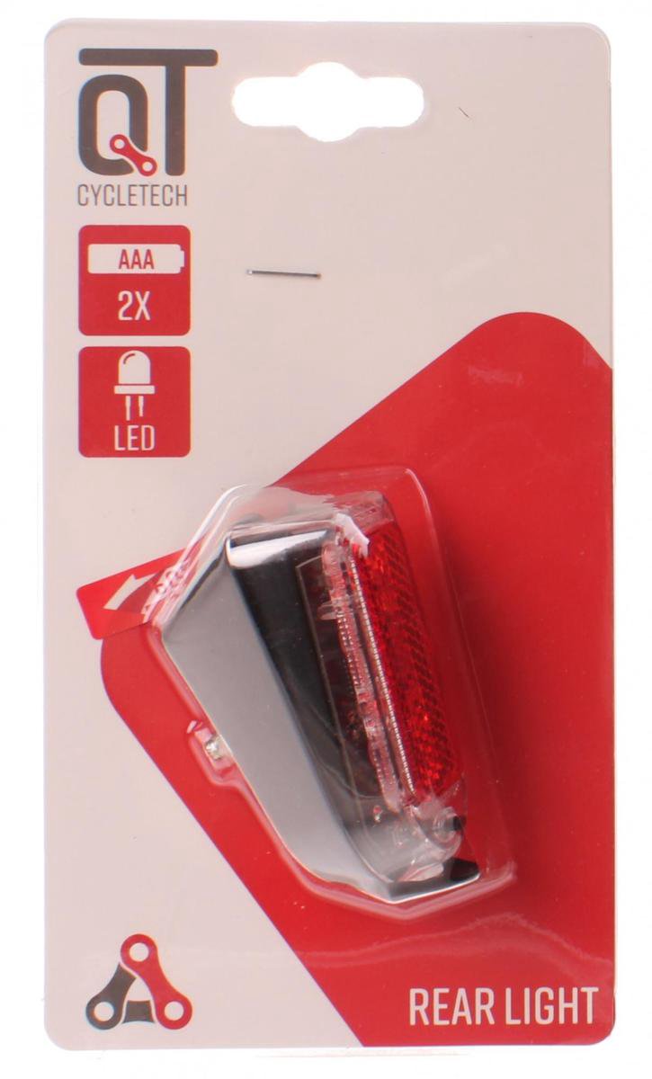Cycle Tech Achterlicht Spatbord 4 Lumen Batterij Led - Zwart