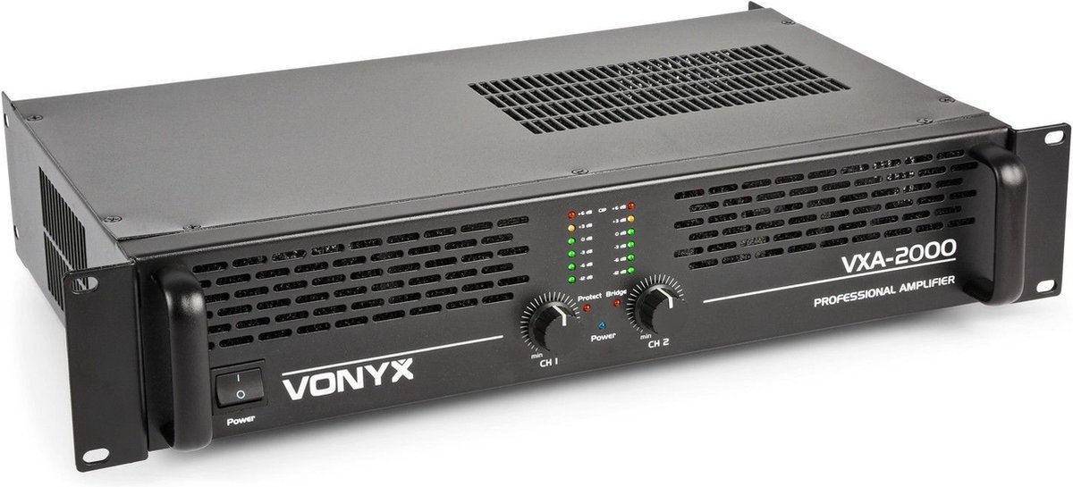 VONYX VXA-2000 II versterker 2x 1000W @ 4 Ohm