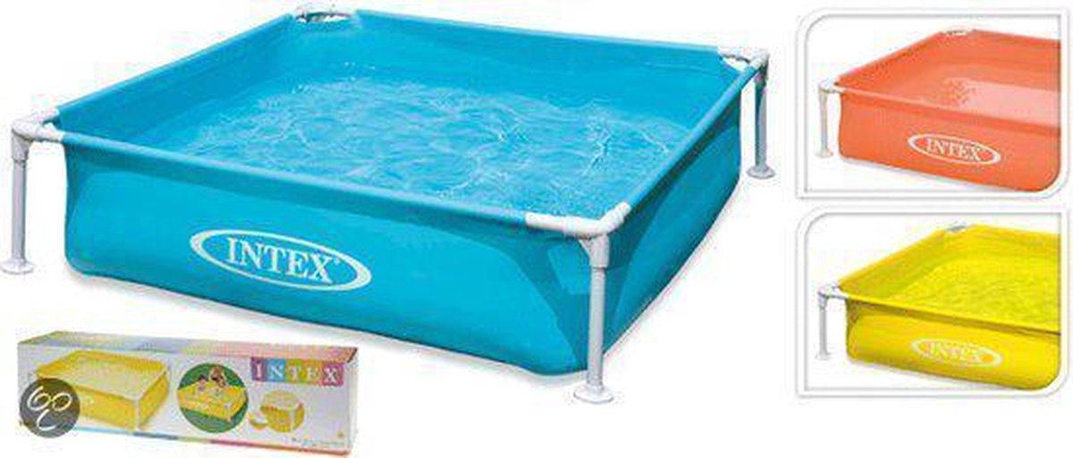 Intex Miniframe Pool Zwembad - 122 X 122 X 30 Cm - - Blauw