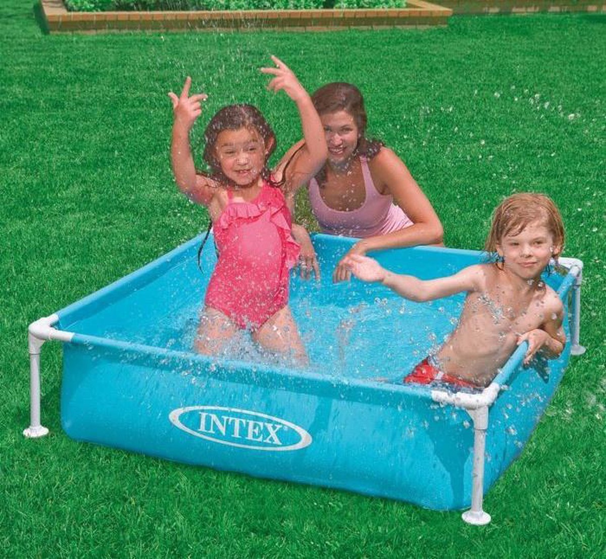 Intex Miniframe Pool Zwembad - 122 X 122 X 30 Cm - - Blauw