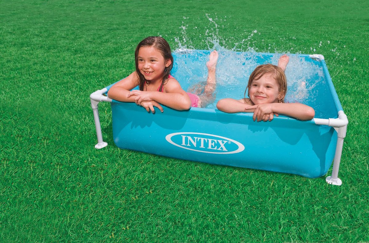 Intex Miniframe Pool Zwembad - 122 X 122 X 30 Cm - - Blauw