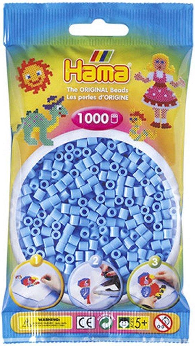 Hama Strijkkralen - Licht - 1000-delig - Blauw