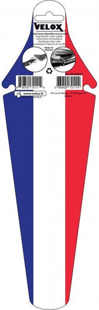 Velox Ass-saver Spatbord Achter Kunststof Frankrijk Bl/wit/ro - Blauw